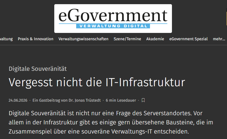 Digitale Souveränität – Vergesst nicht die IT-Infrastruktur